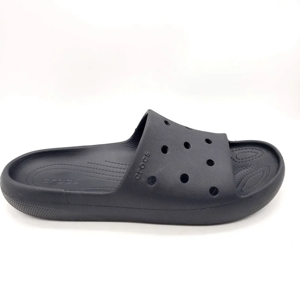 Crocs Saturday Slide V2 Men's Size 15 Black Sandals Slippers Rubber Water Shoes